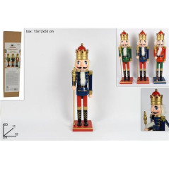 INGROSSO ARTICOLI DI NATALE SOLDATO SCHIACCIANOCI LEGNO 50CM 3ASS 8033113863233 DECORAZIONI NATALIZIE OGGETTISTICA NATALIZIA