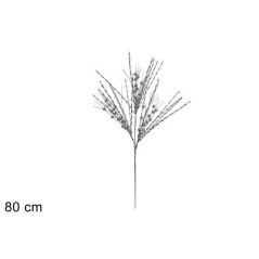 INGROSSO ARTICOLI DI NATALE STELO FILI LAMINATI 80 CM SILVER 8053482355719 DECORAZIONI NATALIZIE FIORI FINTI NATALIZI
