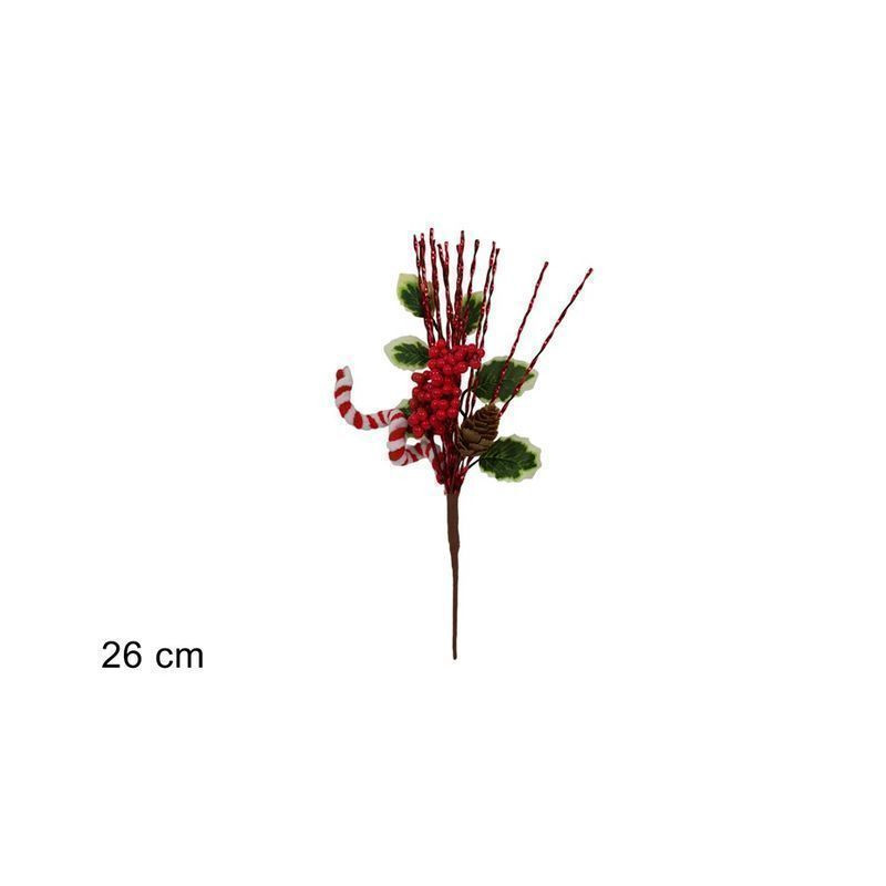 STELO FILI LAMINATI ROSSI C/BAST. 26CM EAN 8053482354071 INGROSSO FIORI FINTI NATALIZI