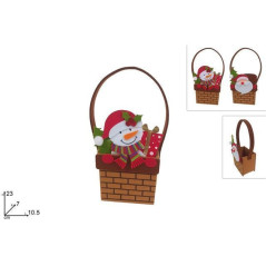 INGROSSO ARTICOLI DI NATALE CESTINO FELTRO BABBO NAT/PUPAZZO NEVE 8053482345376 ARTICOLI DI NATALE CESTI NATALIZI