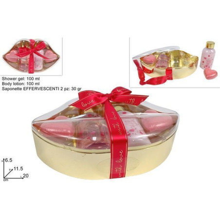 INGROSSO ARTICOLI DI NATALE CONF.REGALO LABBRA SET DA BAGNO 3PZ ORO 8053482328645 ARTICOLI DI NATALE CESTI NATALIZI