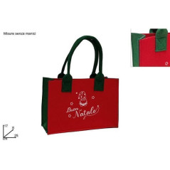 INGROSSO ARTICOLI DI NATALE BORSETTA NAT.C/MANICI 25X17 ROSSO/VERDE 8053482272160 ARTICOLI NATALIZI PER CONFEZIONI SACCHETTI E S