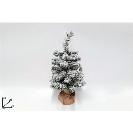 INGROSSO ARTICOLI DI NATALE ALBERELLO INNEVATO C/COPRIBASE JUTA 49CM 8053482180786 ARTICOLI DI NATALE ALBERI DI NATALE