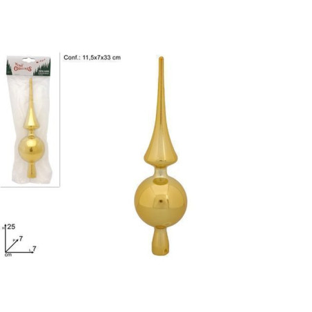 PUNTALE 25CM LUCIDO ORO EAN 8053482242644 INGROSSO PALLINE DI NATALE E PUNTALI