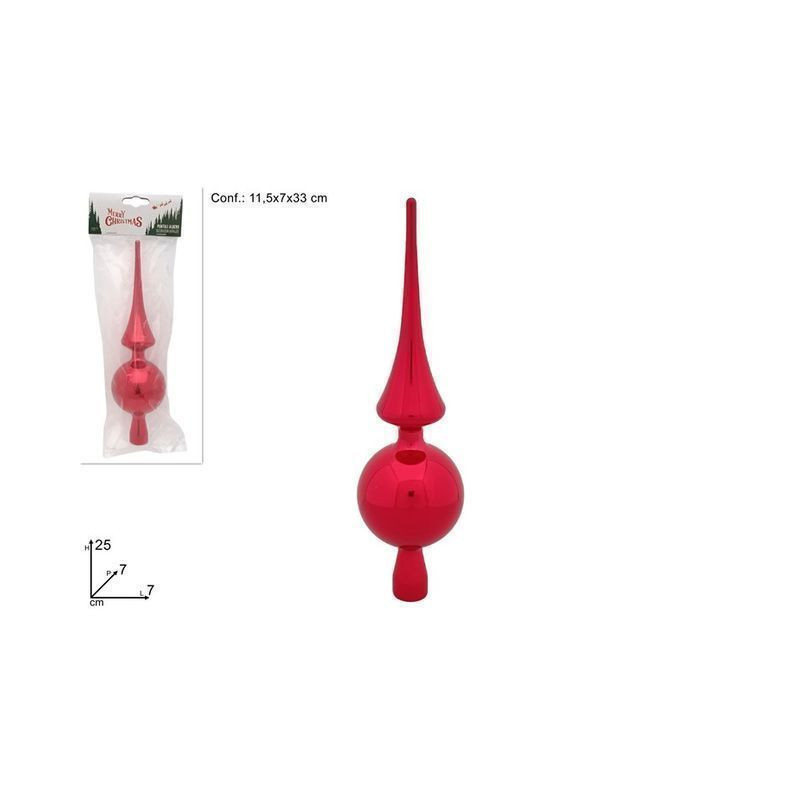 PUNTALE 25CM LUCIDO ROSSO EAN 8053482242637 INGROSSO PALLINE DI NATALE E PUNTALI PUNTALE 25CM LUCIDO ROSSO EAN 8053482242637 INGROSSO PALLINE DI NATALE E PUNTALI