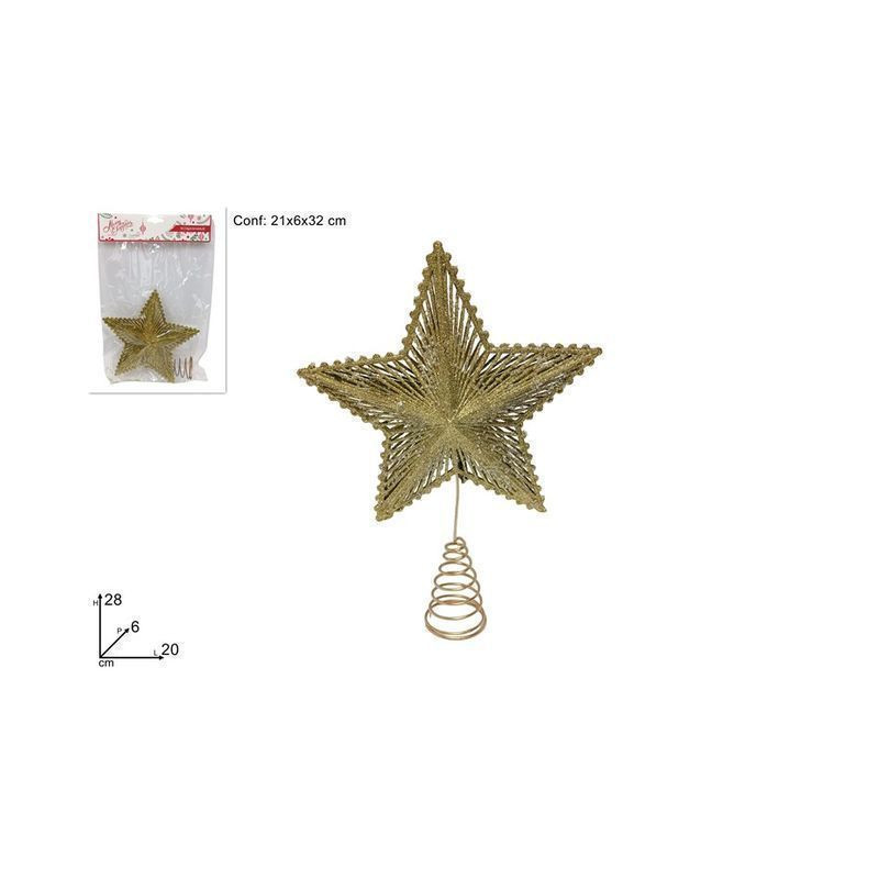 PUNTALE STELLA METALLO ORO EAN 8033113640032 INGROSSO PALLINE DI NATALE E PUNTALI PUNTALE STELLA METALLO ORO EAN 8033113640032 INGROSSO PALLINE DI NATALE E PUNTALI