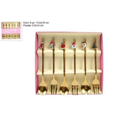 INGROSSO ARTICOLI DI NATALE SEGNAPOSTO FORCHETTA/CUCCHIAIO 6PZ 8053482377650 ACCESSORI NATALIZI PER LA TAVOLA ACCESSORI ARREDO T