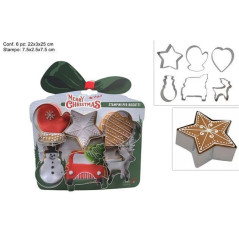 INGROSSO ARTICOLI DI NATALE STAMPI IN METALLO SOGGETTI NATALIZI 6PZ 8053482322827 ACCESSORI NATALIZI PER LA TAVOLA ACCESSORI ARR