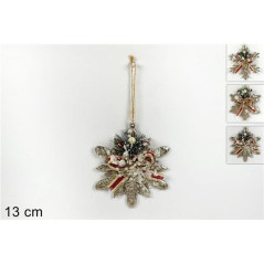 INGROSSO ARTICOLI DI NATALE APPENDINO FIOCCO DI NEVE GLITTER C/FIOCC 8053482083650 ADDOBBI ALBERO NATALE APPENDINI NATALIZI