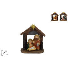 INGROSSO ARTICOLI DI NATALE NATIVITA' C/CAPANNA POLIRESINA 11CM 2AS 8053482159102 DECORAZIONI NATALIZIE OGGETTISTICA NATALIZIA