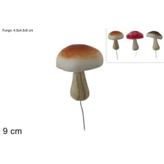 INGROSSO ARTICOLI DI NATALE SPILLONE FUNGO 5 CM 3 COL. 8034048676028 DECORAZIONI NATALIZIE OGGETTISTICA NATALIZIA