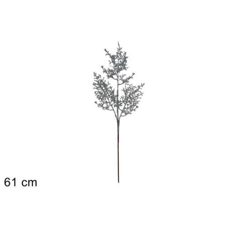 INGROSSO ARTICOLI DI NATALE STELO RAMI GLITTERATI 61 CM SILVER 8053482352909 DECORAZIONI NATALIZIE FIORI FINTI NATALIZI