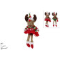RENNA NAT. SEDUTA 43CM C/VESTITO LANA R/ EAN 8053482250670 INGROSSO PUPAZZI E GNOMI NATALIZI