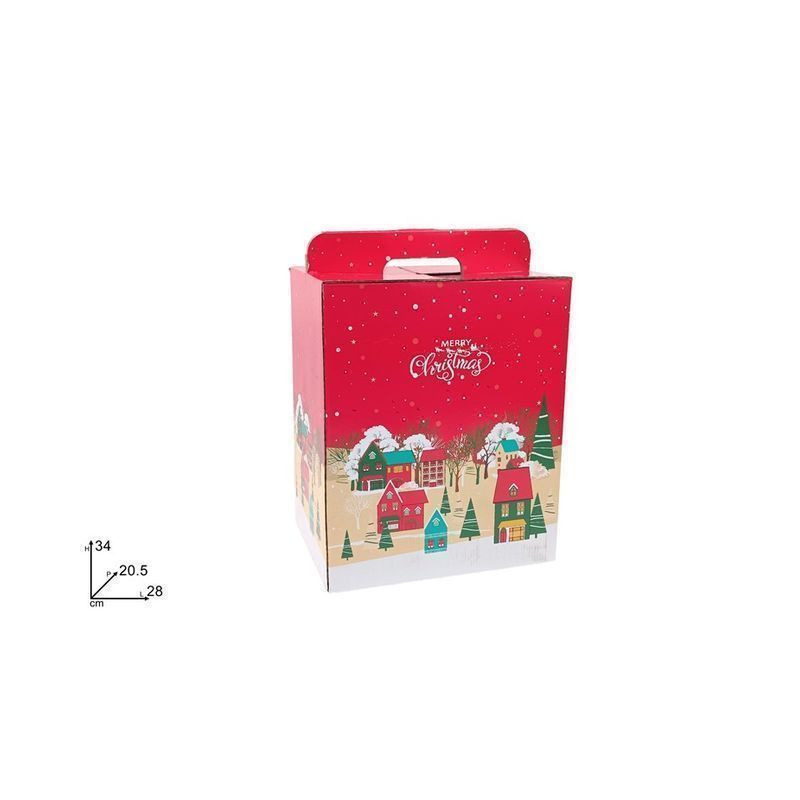 BOX PANETTONE SCEN. NATALE 2802X205X340 EAN 8053482411347 INGROSSO SCATOLE NATALIZIE