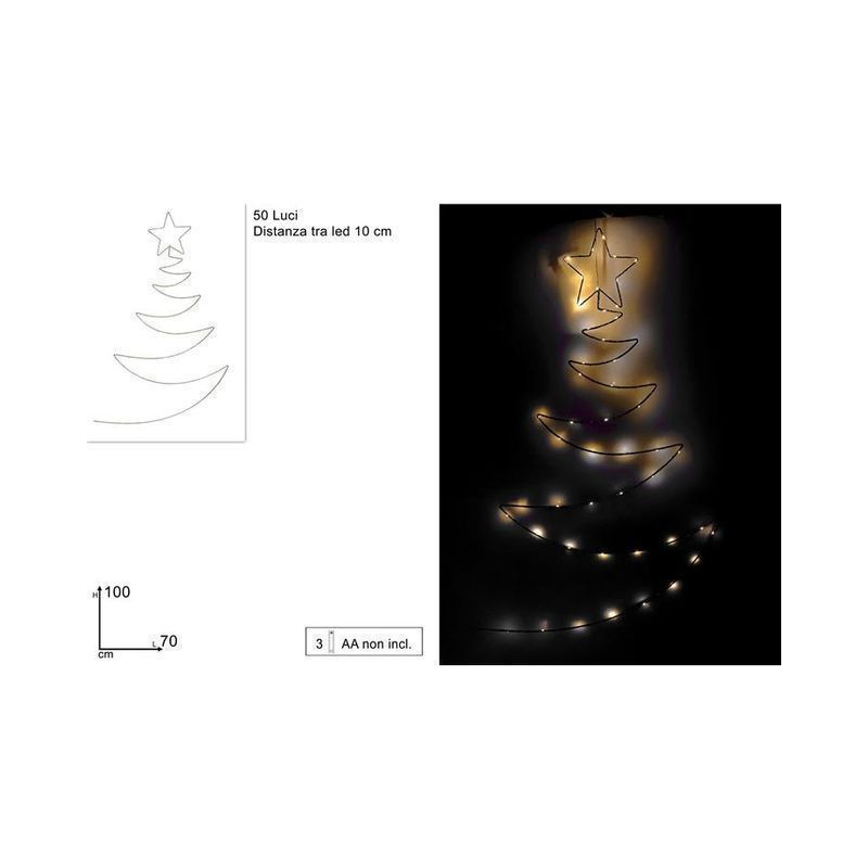 ALBERO STILIZ. LUMIN. 100CM 50LED B.CALD EAN 8053482386157 INGROSSO LUCI NATALIZIE ALBERO STILIZ. LUMIN. 100CM 50LED B.CALD EAN 8053482386157 INGROSSO LUCI NATALIZIE