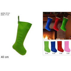 INGROSSO ARTICOLI DI NATALE CALZA BEFANA 40CM 4 COL. 8033113365102 ARTICOLI EPIFANIA BEFANA