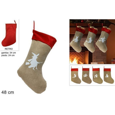 INGROSSO ARTICOLI DI NATALE CALZA BEFANA MARRONE ASS 8033113853067 ARTICOLI EPIFANIA BEFANA