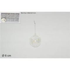 INGROSSO ARTICOLI DI NATALE PALLA VETRO SOFFIATO 60 MM 8033113424472 ADDOBBI ALBERO NATALE PALLINE DI NATALE E PUNTALI