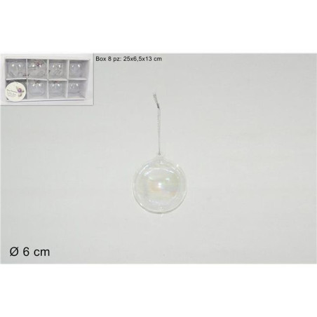 PALLA VETRO SOFFIATO 60 MM EAN 8033113424472 INGROSSO PALLINE DI NATALE E PUNTALI