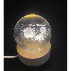 INGROSSO ARTICOLI DI NATALE SFERA D80MM SLITTA C/RENNE ILLUM. USB 8059916194718 DECORAZIONI NATALIZIE OGGETTISTICA NATALIZIA
