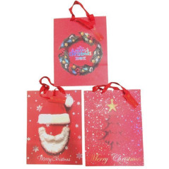INGROSSO ARTICOLI DI NATALE BUSTA REGALO NATALE 32X42X11