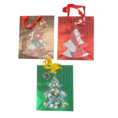 INGROSSO ARTICOLI DI NATALE BUSTA REGALO NATALE 26X32X12