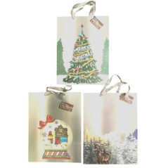 INGROSSO ARTICOLI DI NATALE BUSTA REGALO NATALE 32X42X11