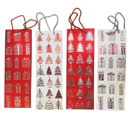 BUSTA REGALO NATALE BOTTIGLIA 003547 EAN 6910331003547 INGROSSO SACCHETTI E SHOPPER NATALIZI