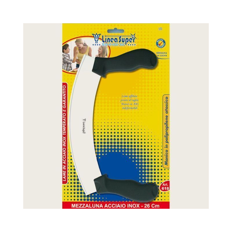 MEZZALUNA INOX CM.26 M.CO PLASTICA EAN 8026996266185 INGROSSO UTENSILI PER CUCINA MEZZALUNA INOX CM.26 M.CO PLASTICA EAN 8026996266185 INGROSSO UTENSILI PER CUCINA