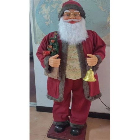 BABBO NATALE C/OCCHIALI H.180CM 5MUS-MOV EAN 8021029359025 INGROSSO OGGETTISTICA NATALIZIA