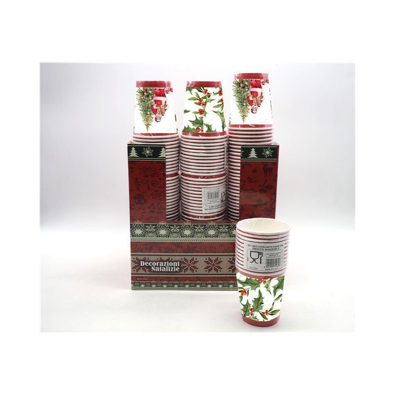 SET 12 BICCHIERI DI CARTA 250ML EAN 8021029712356 INGROSSO BICCHIERI NATALIZI SET 12 BICCHIERI DI CARTA 250ML EAN 8021029712356 INGROSSO BICCHIERI NATALIZI