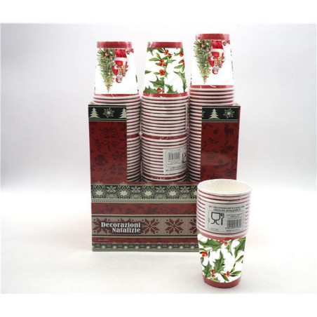 SET 12 BICCHIERI DI CARTA 250ML EAN 8021029712356 INGROSSO BICCHIERI NATALIZI