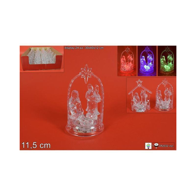 NATIVITA' ACRILICO CON LED RGB 2 ASS. EAN 8033113851575 INGROSSO OGGETTISTICA NATALIZIA NATIVITA' ACRILICO CON LED RGB 2 ASS. EAN 8033113851575 INGROSSO OGGETTISTICA NATALIZIA