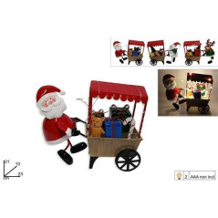 INGROSSO ARTICOLI DI NATALE CARRETTO LATTA CON LUCI 3 ASS 8053482269900 IDEE REGALO A NATALE OGGETTISTICA NATALIZIA