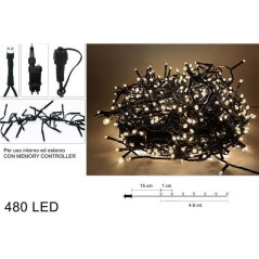 INGROSSO ARTICOLI DI NATALE MINILUCCIOLE 4.8MT RAM. PROL. 480LED B.C 8053482358062 LUMINARIE DI NATALE LUCI NATALIZIE