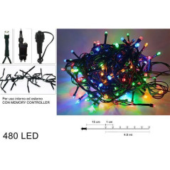 INGROSSO ARTICOLI DI NATALE MINILUCCIOLE 4.8MT RAM. PROL. 480LED MUL 8053482358222 LUMINARIE DI NATALE LUCI NATALIZIE