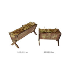 INGROSSO ARTICOLI DI NATALE MANGIATOIE CON PAGLIA ST 2 PZ IN LEGNO 8053482397368 PRESEPE E ACCESSORI ACCESSORI PER IL PRESEPE