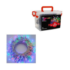 INGROSSO ARTICOLI DI NATALE FILO TRASP.LED 1000 MULTICOLOR IN BOX 8034116430279 LUMINARIE DI NATALE LUCI NATALIZIE
