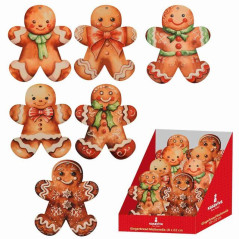 INGROSSO ARTICOLI DI NATALE MATTONELLA GINGERBREAD CERAMICA 18XH22CM 8034116801697 IDEE REGALO A NATALE OGGETTISTICA NATALIZIA