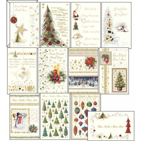 INGROSSO ARTICOLI DI NATALE BIGLIETTI NAT. 9X14CM CELLO C/ORO 120P 8009162257965 ARTICOLI NATALIZI BIGLIETTI NATALIZI