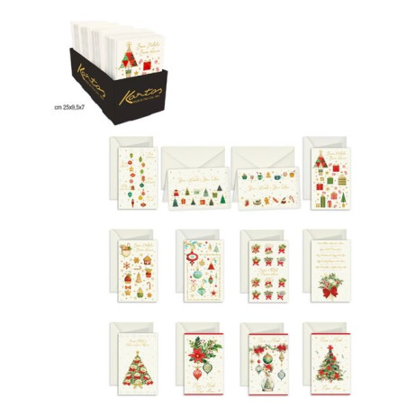 INGROSSO ARTICOLI DI NATALE BIGLIETTI NAT. 9X14CM CLAS.DOPPI 120P 8009162430320 ARTICOLI NATALIZI BIGLIETTI NATALIZI