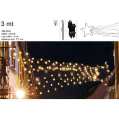 INGROSSO ARTICOLI DI NATALE STELLA COMETA 400 LED 3MT B.CO CAL. C/GI 8053482309774 LUMINARIE DI NATALE LUCI NATALIZIE