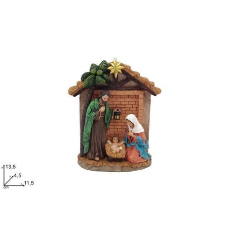 SCENARIO NATIVITA CON CAPANNA 13,5 CM EAN 8053482352886 INGROSSO OGGETTISTICA NATALIZIA