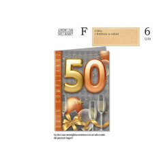 INGROSSO CARTOLERIA BIGLIETTI 50 ANNI 8001608380879 BIGLIETTI AUGURI BIGLIETTI COMPLEANNO