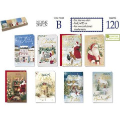 INGROSSO ARTICOLI DI NATALE MINI BIGLIETTI NATALIZI 9X14CM 120PZ 8001608385478 ARTICOLI NATALIZI BIGLIETTI NATALIZI