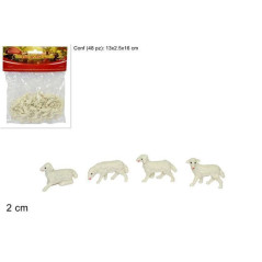 INGROSSO ARTICOLI DI NATALE PECORELLE 48 PZ CM 2X2 8033113050459 PRESEPE E ACCESSORI PERSONAGGI PER IL PRESEPE E ANIMALI