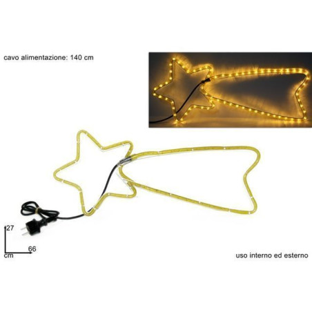 COMETA PICC. STELLA LUM. GIALLA EAN 8027501757211 INGROSSO LUCI NATALIZIE