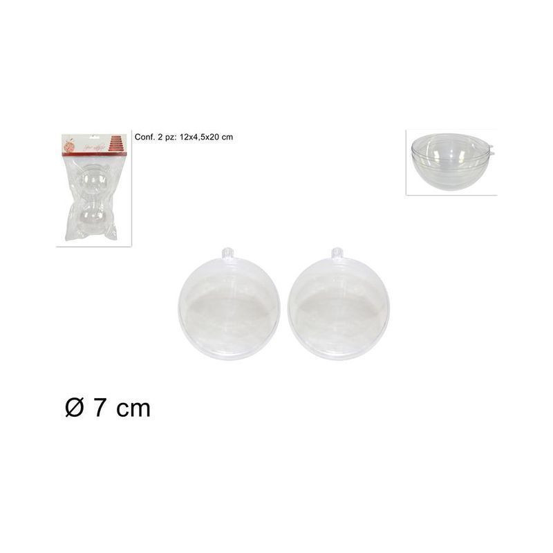 SFERA PLASTICA TRASPARENTE 2PZ D.7CM EAN 8033113313486 INGROSSO ARTICOLI DECORAZIONI NATALIZIE SFERA PLASTICA TRASPARENTE 2PZ D.7CM EAN 8033113313486 INGROSSO ARTICOLI DECORAZIONI NATALIZIE