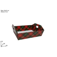 INGROSSO ARTICOLI DI NATALE CESTA C/MANIGLIA CART.DEC.SCOZZESE 26X23 8053482411156 ARTICOLI NATALIZI CESTI NATALIZI