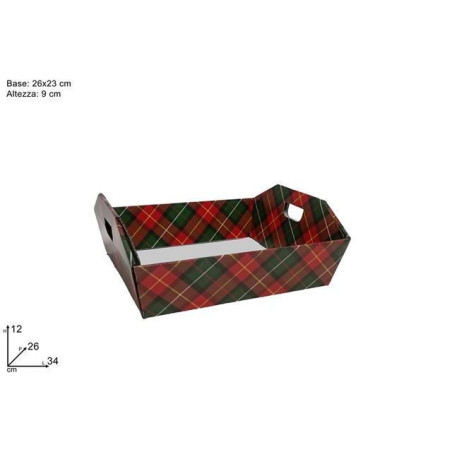 INGROSSO ARTICOLI DI NATALE CESTA C/MANIGLIA CART.DEC.SCOZZESE 26X23 8053482411156 ARTICOLI NATALIZI CESTI NATALIZI